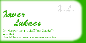 xaver lukacs business card